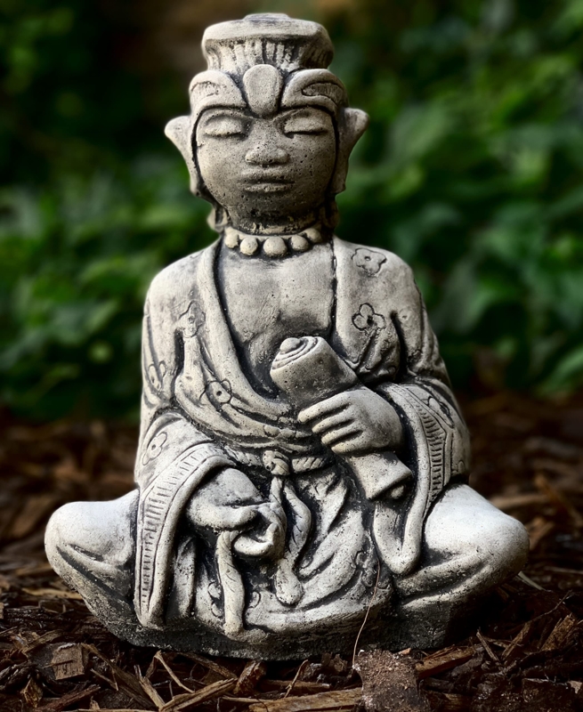 Figurine Zen Garden Decor Grey Stone Contemplative Silhouette