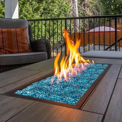 Fire Glass Cobalt Blue Reflective Chunks Fire Pit Accent