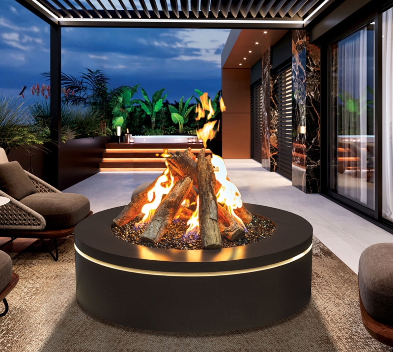 Fire Pit Halo Burner Charcoal Low Profile Modern Design