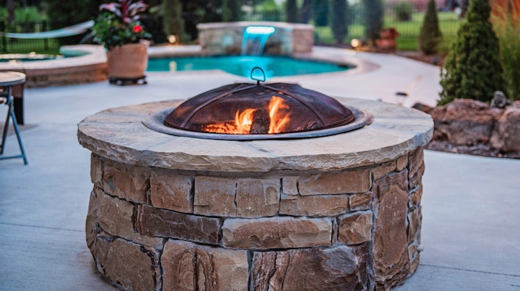Fire Pit Linear Burner Symmetrical Seating Patio Gas
