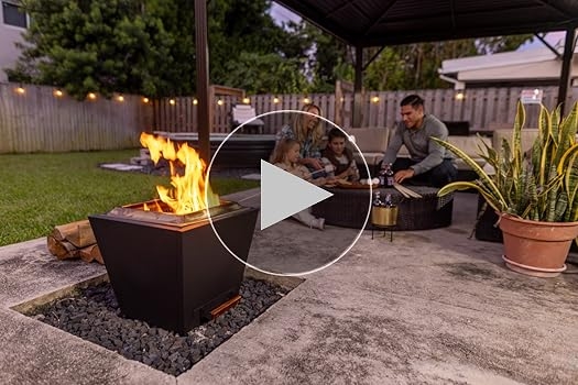 Fire Pit Modern Stainless Steel Cylindrical Drum Smokeless Design