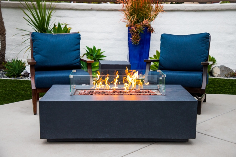Fire Pit Table Concrete Texture Blue Bead Filler, Modern Concrete Layout