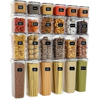Food Storage Container Set Airtight Clear Plastic Locking Lids
