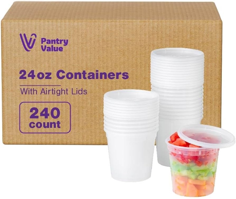 Food Storage Containers Translucent Stackable Deli Storage Bins