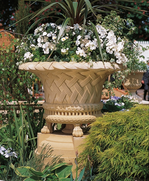 Garden Planter, Victorian Jardiniere with Ornate Carvings