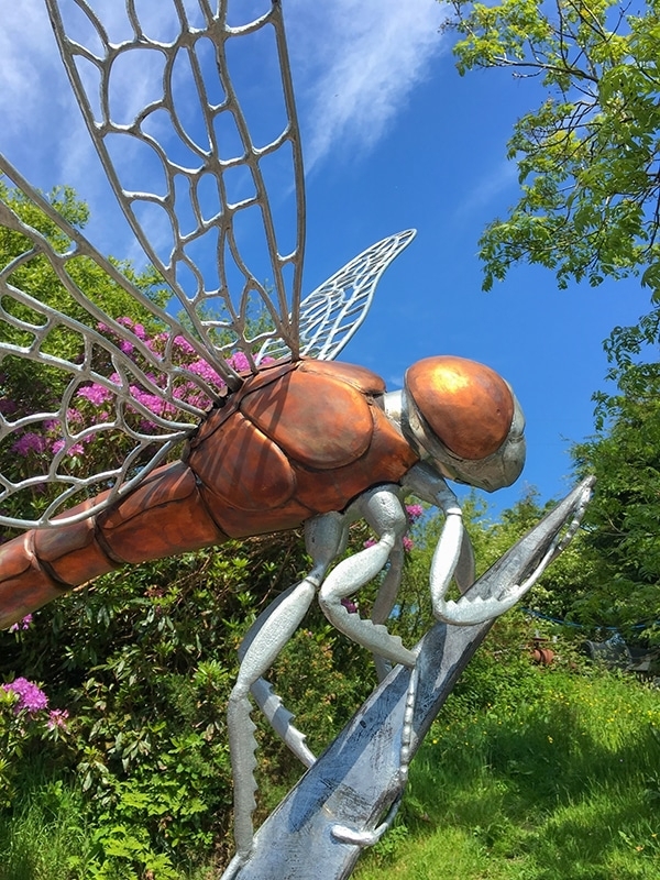 Garden Sculpture Giant Ant Design Riveted Metalwork Industrial Art