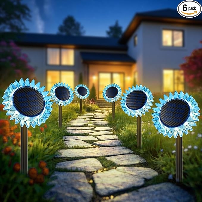 Garden Stake Light Jellyfish Shape Fiber Optic Neon Solar Decor