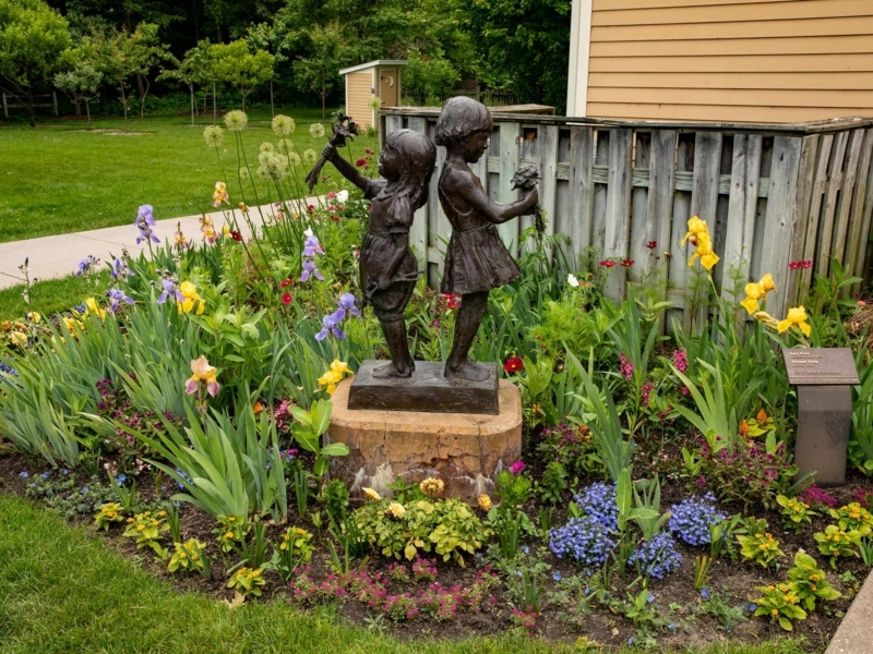 Garden Statue Figurative Bronze Life Size Traditional Metal Yard Art
