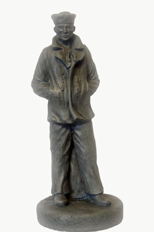 Garden Statue Indigo Color 24 Inch Tall Child Figure Stone Like