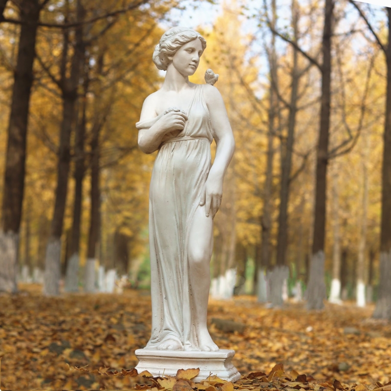 Garden Statue Ivory Nymph Form Classical Greek Garden Sculpture