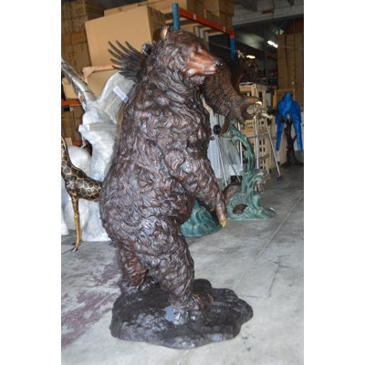 Garden Statue, Large Scale Quadrupedal Stance, Antique Bronze Finish