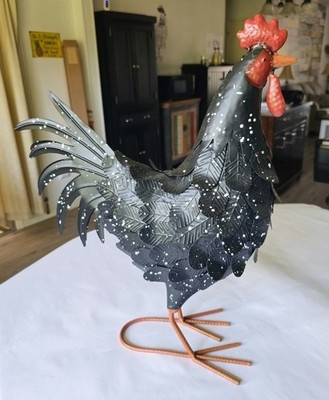 Garden Statue Life Size Layered Metal Vibrant Farmhouse Decor