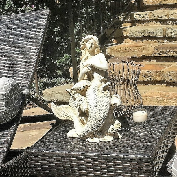 Garden Statue Nautical Gnomes Set Distressed Finish Coastal Decor