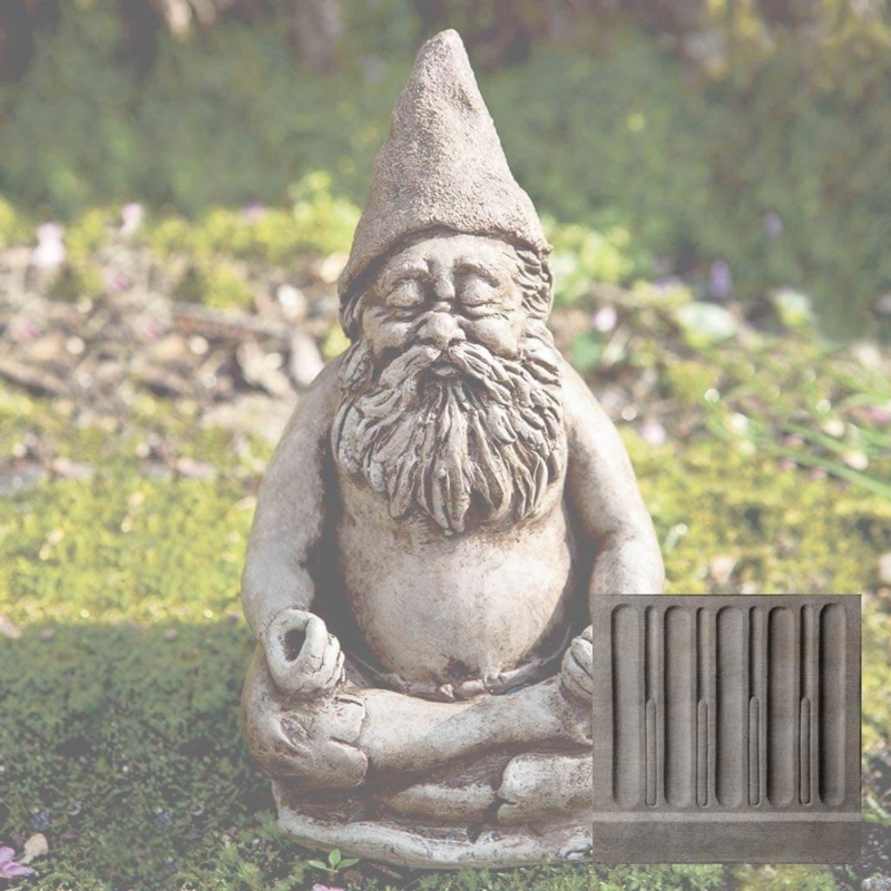 Garden Statue Traditional Weathered Stone Finish, Antique Look Sculpture