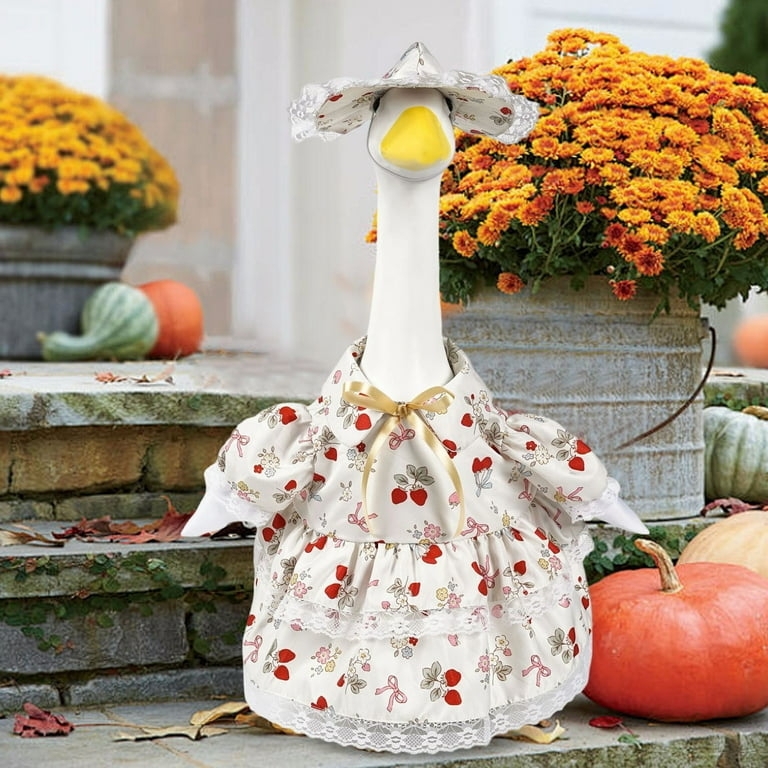 Garden Statue with Goose Silhouette, Seasonal Accent, Farmhouse Style