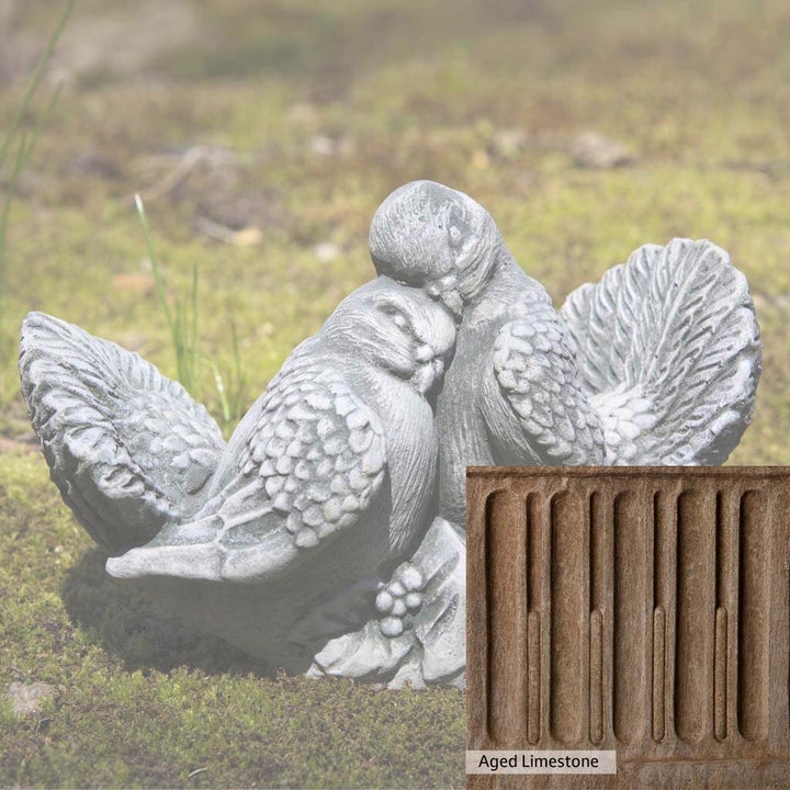 Garden Statues Antique Lead Finish Sculpted Texture Pair Small