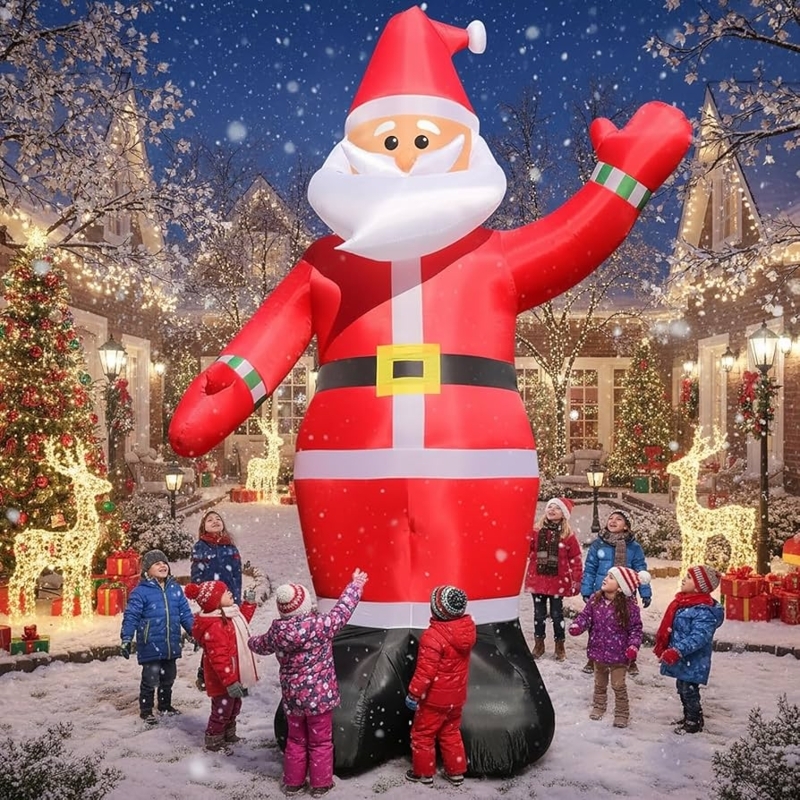 Giant Christmas Inflatable, 10 FT Tall, Internal LED Glow