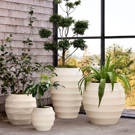Graduated Cylinders Planter Set in Ficonstone Material