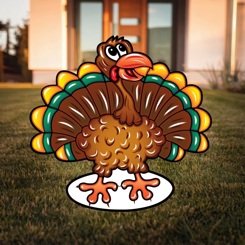 Hanging Decoration, Turkey Windsock with Multi-Colored Streamers