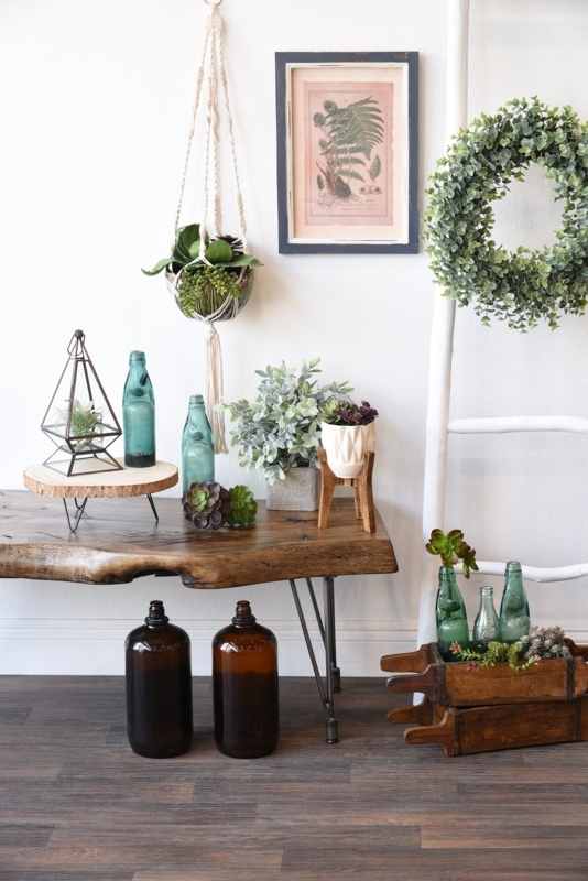 Hanging Planter Boho Macrame with Embossed Leaf Ceramic Pot