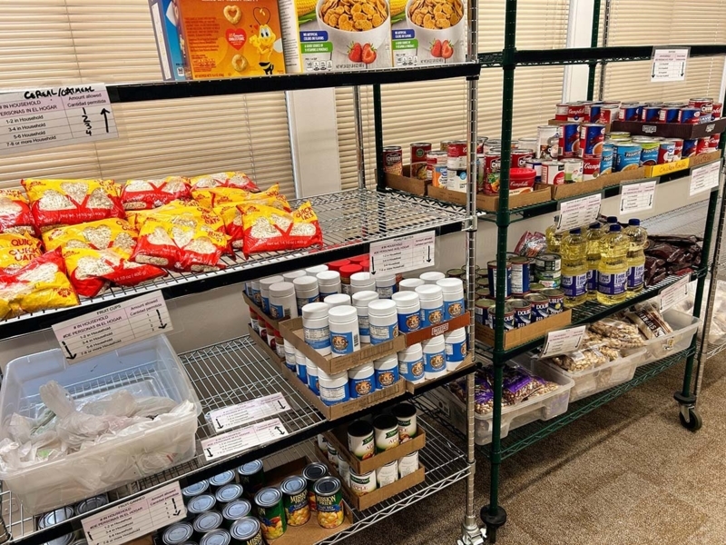 High-Density Pantry Shelving Layout with Mixed Wood & Metal Units