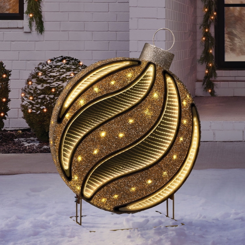 Holiday Ornament Decor Infinity Light Effect Oversized Lighted