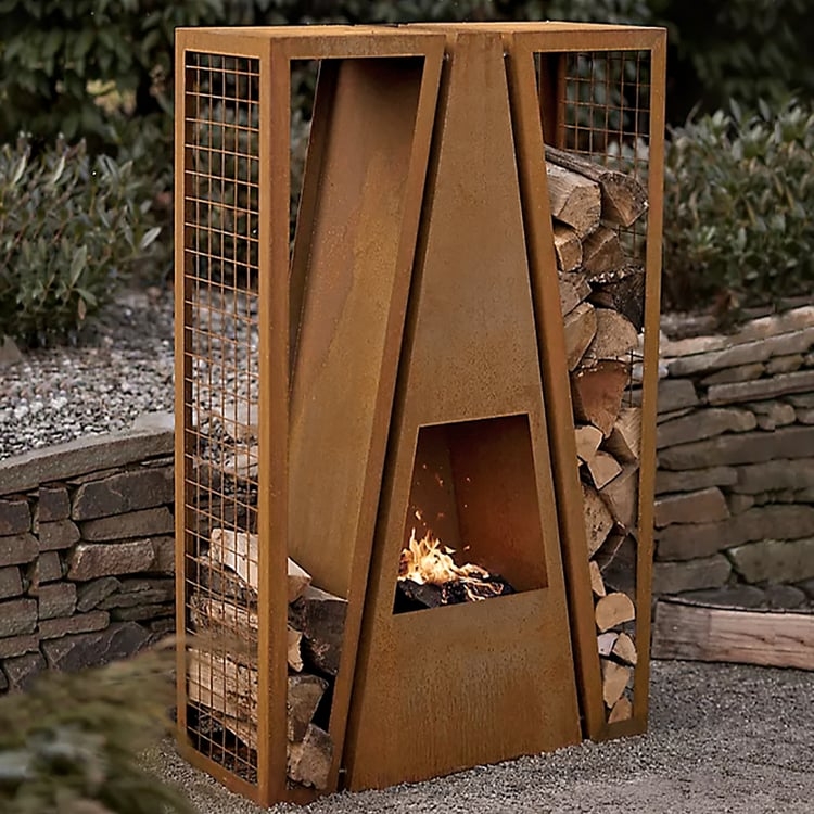 Industrial Style Patio Focal Point Matte Black Conical Silhouette