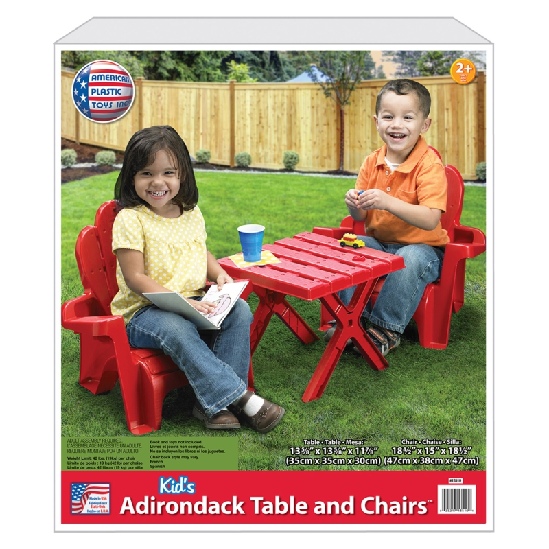 Kids Patio Set Adirondack Style Toddler Outdoor Seating Set