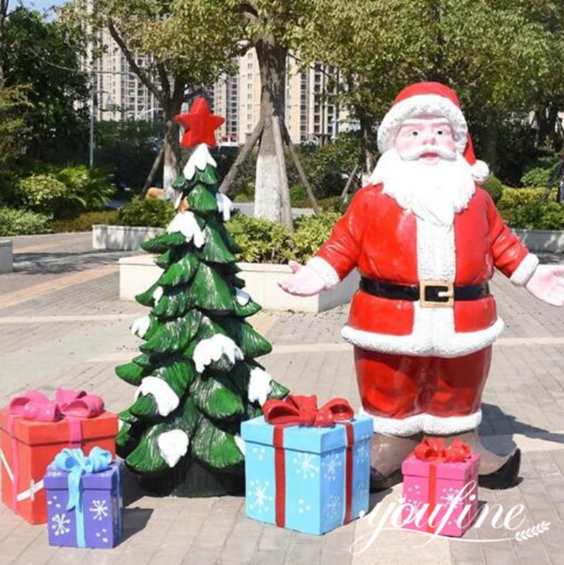 Life-Size Holiday Statue, Dual Handheld Accessories, Glossy Finish