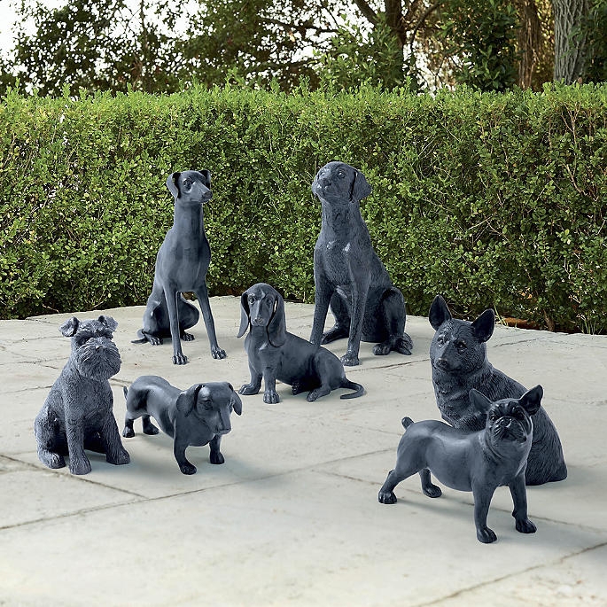 Lifelike Labrador Dog Statue Grouping In Variety Of Coat Colors