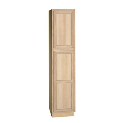 Light Gray Shaker Style Pantry Cabinet with Modern Bar Pulls