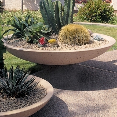 Low Planter, Concrete Wok Pot for Succulents. (51 chars)