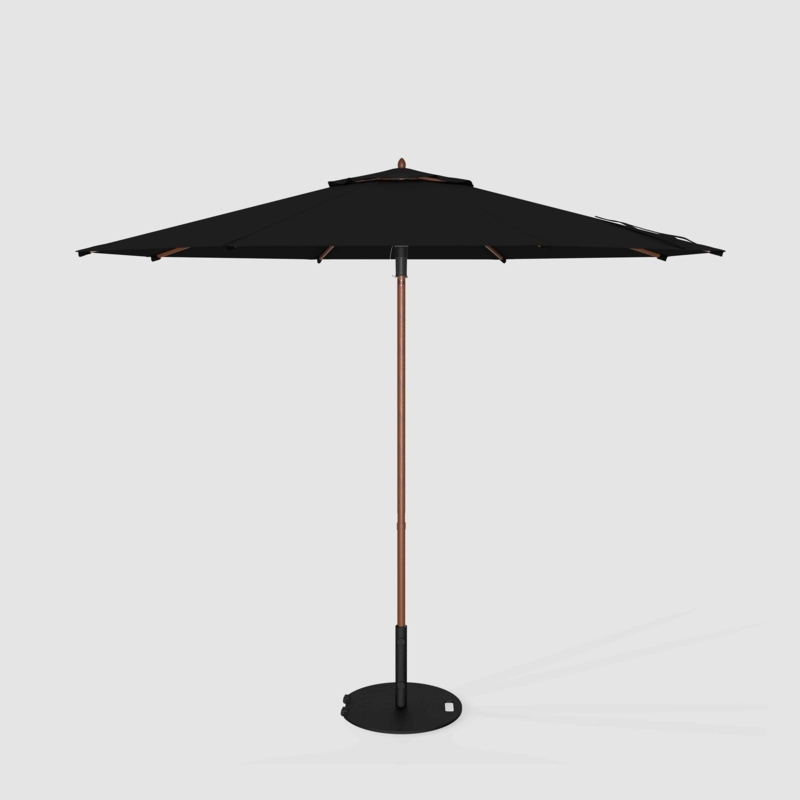 Market Umbrella Wood Pole Octagonal Canopy Garden Shade Traditional