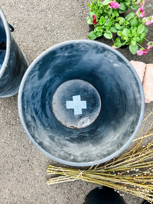 Matte White Stone-Like Planter Showing Drainage Hole Maintenance