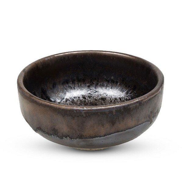 Minimalist Bowl, Low Profile with Iridescent Metallic Sheen