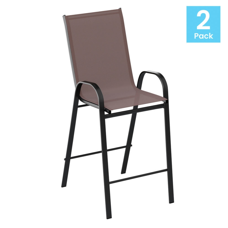 Minimalist Outdoor Barstools: Weather Resistant Mesh Seating