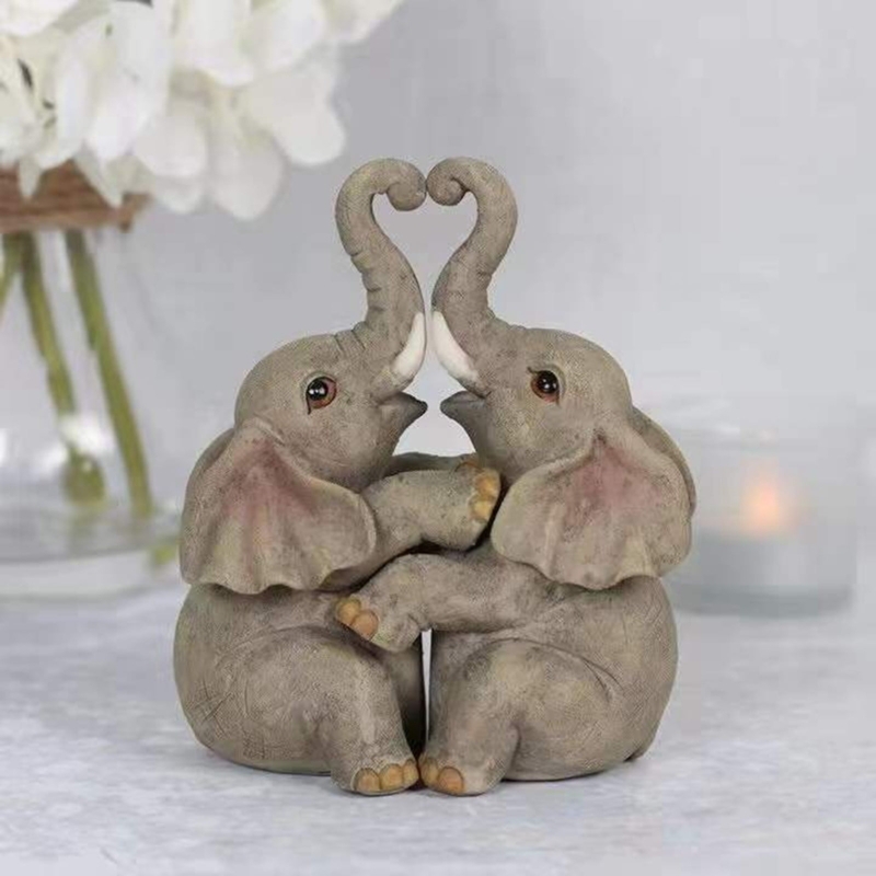 Minimalist Rabbit Figurine, Contrasting Neutrals, Embracing Pose