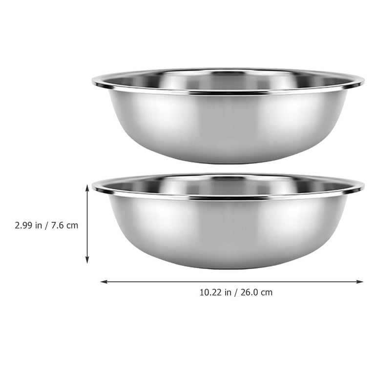 Mixing Bowl Extra Large Stainless Steel Flat Bottom Industrial
