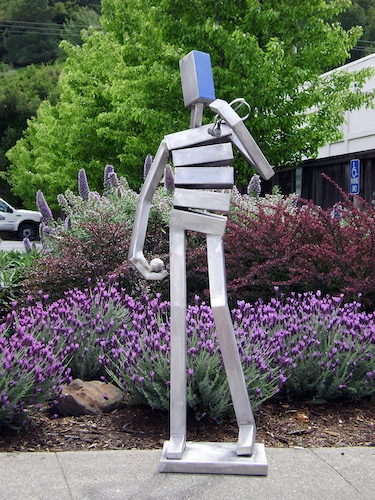 Modern Abstract Figurative Sculpture Welded Steel Design