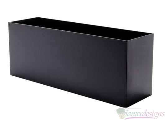 Modern Black Modular Planters Watertight Rectangular Trough Design