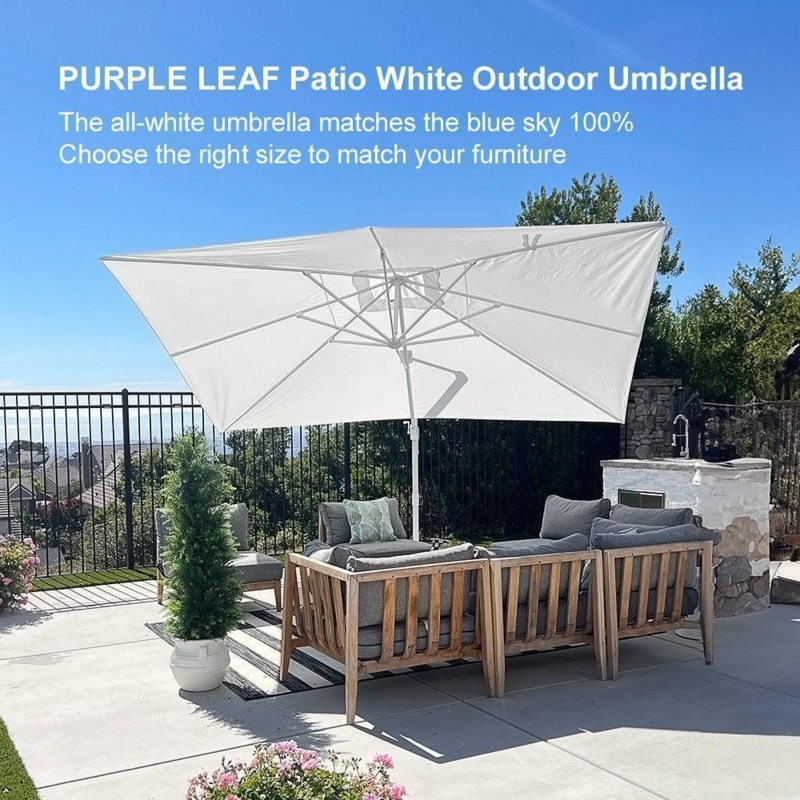 Modern Poolside Cantilever Umbrella Offset Pole
