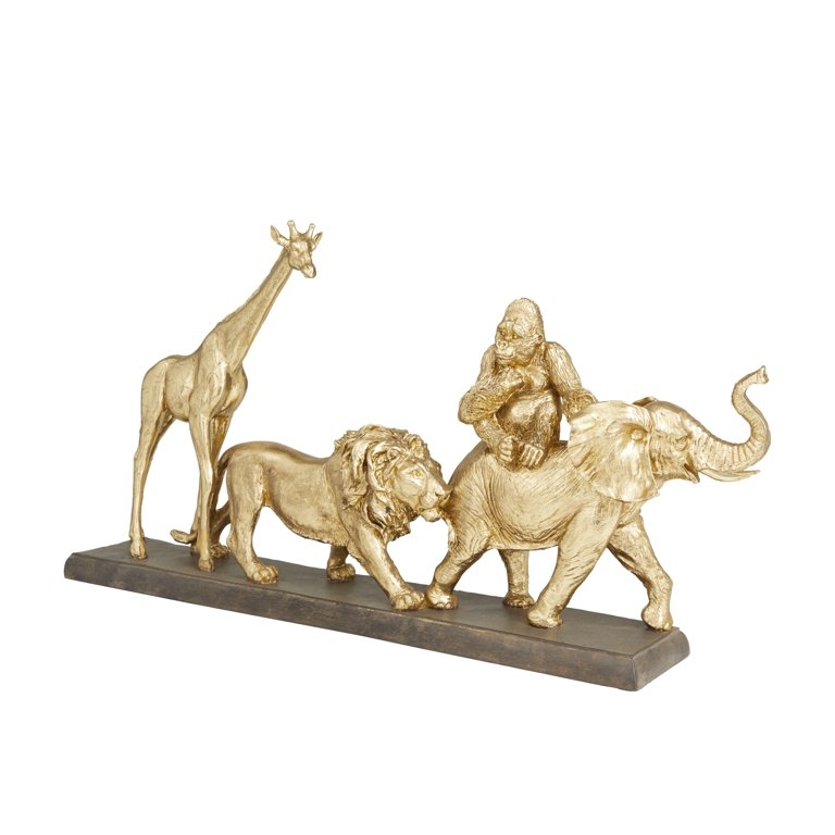 Modern Sculpture Abstract Loop Polished Integrated Base Accent