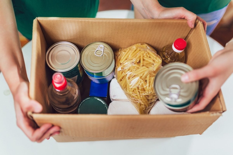 Modern White Utility Basket for Organized Pantry Staple Essentials