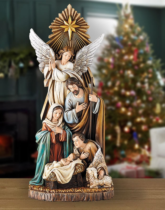 Nativity Set, Integrated One-Piece Design, Stylized, Modern Minimalist
