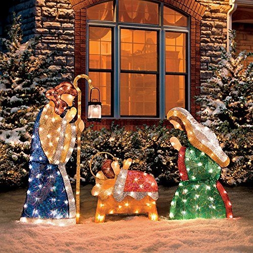 Nativity Set, Large Scale Monochromatic Silhouette, Outdoor