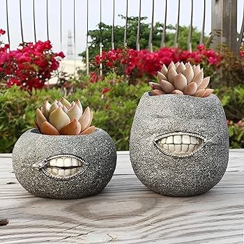 Novelty Tooth Shaped Planter Pots, Molar Design Set