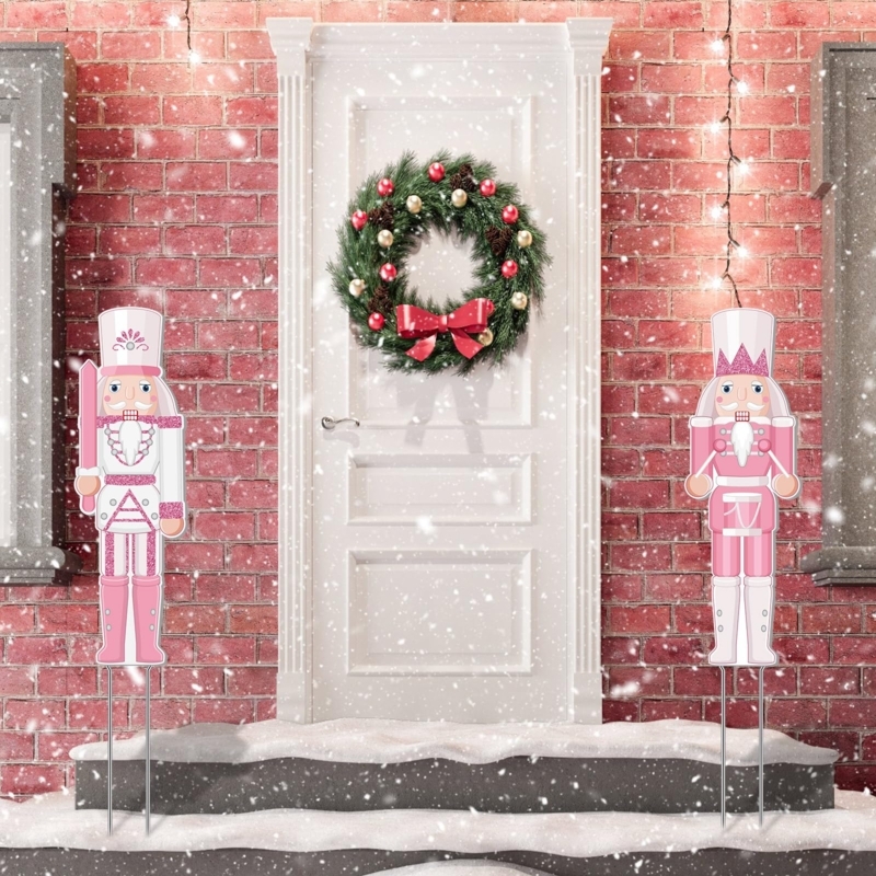 Nutcracker Decor Oversized Soldier Stakes for Festive Lawn