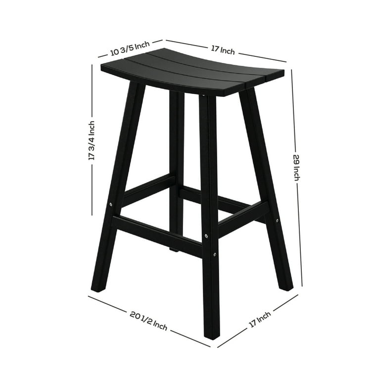 Outdoor Bar Stool Turquoise Adirondack Silhouette Slatted Back Coastal