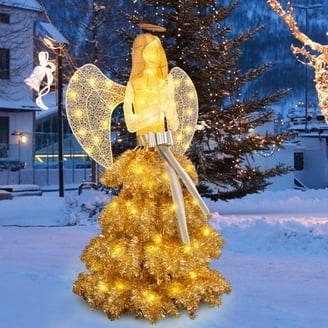 Outdoor Christmas Decoration Festive Gold Outdoor Lighting with Halo Detail