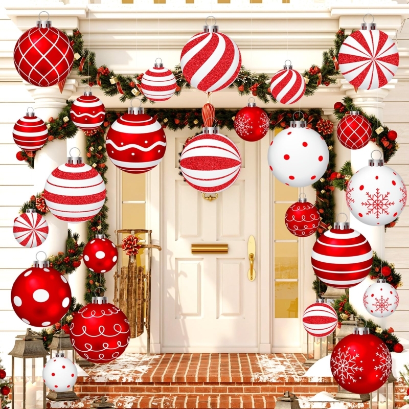 Outdoor Christmas Ornaments Flat Cutout Design Whimsical Garden Decor
